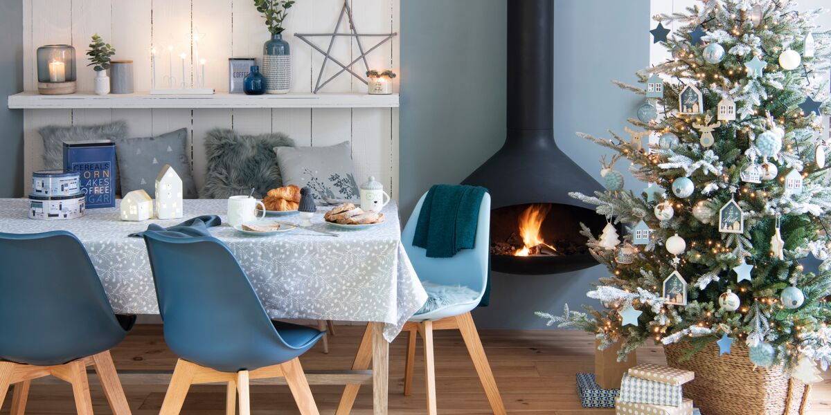 Une déco en bleu pour la table de Noël, My Blog Deco